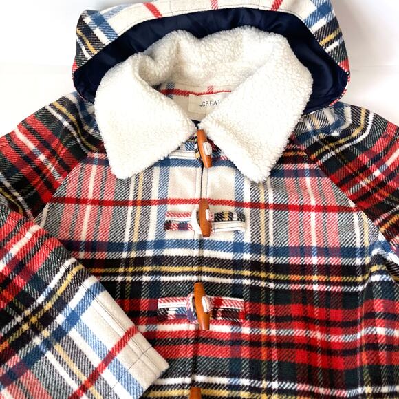 THE GREAT. Woodsy Plaid Cabinmate Toggle Wool Blend Coat Jacket Size 1/S - Picture 11 of 16